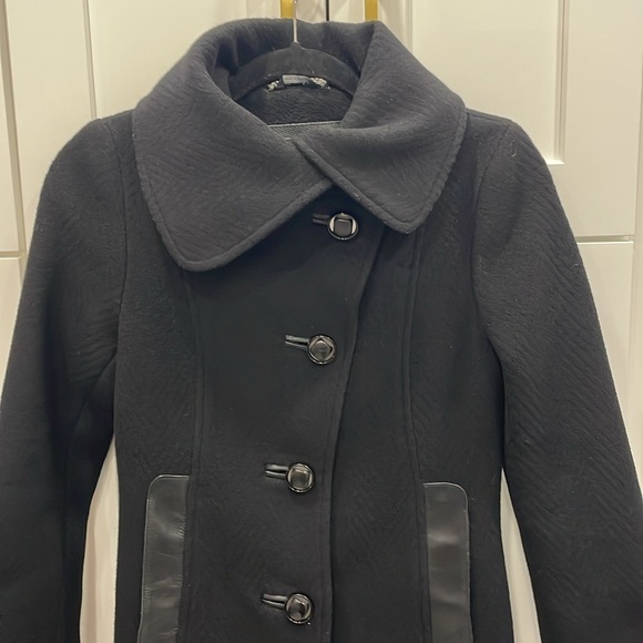 Mackage Wool Blend Black Peacoat - Picture 2 of 15